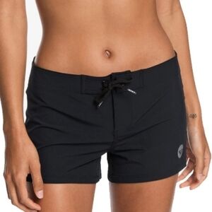 NWT Roxy Black Board Shorts Quick Dry Swim To Dye 2" Beach Pool Water - Size XS